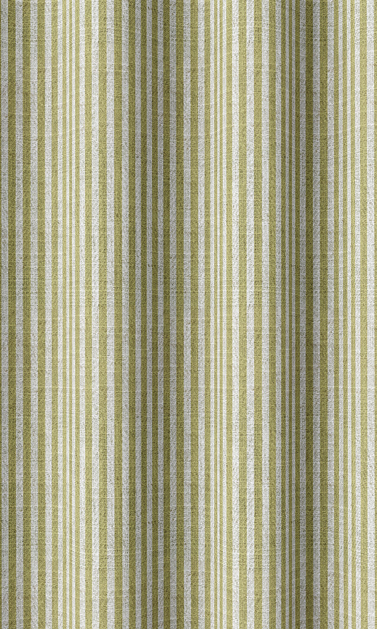 Striped Home Décor Fabric By the Yard (Green/ White)