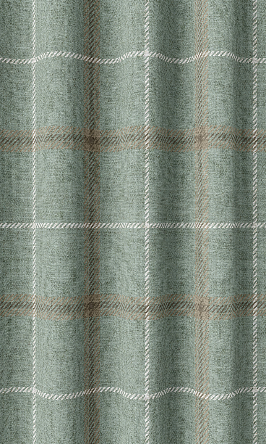 Checkered Home Décor Fabric By the Yard (Duck Egg Blue)