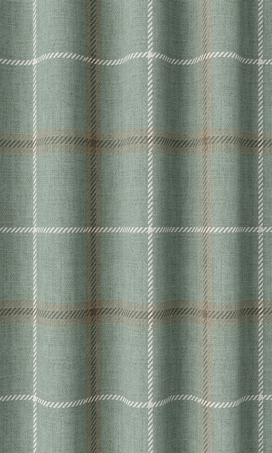 Checkered Roman Shades (Duck Egg Blue)