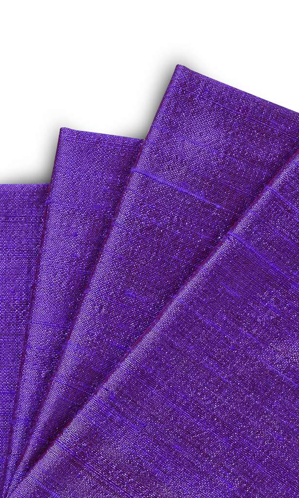 Pure Silk Window Treatments Fabric By the Yard (Purple)
