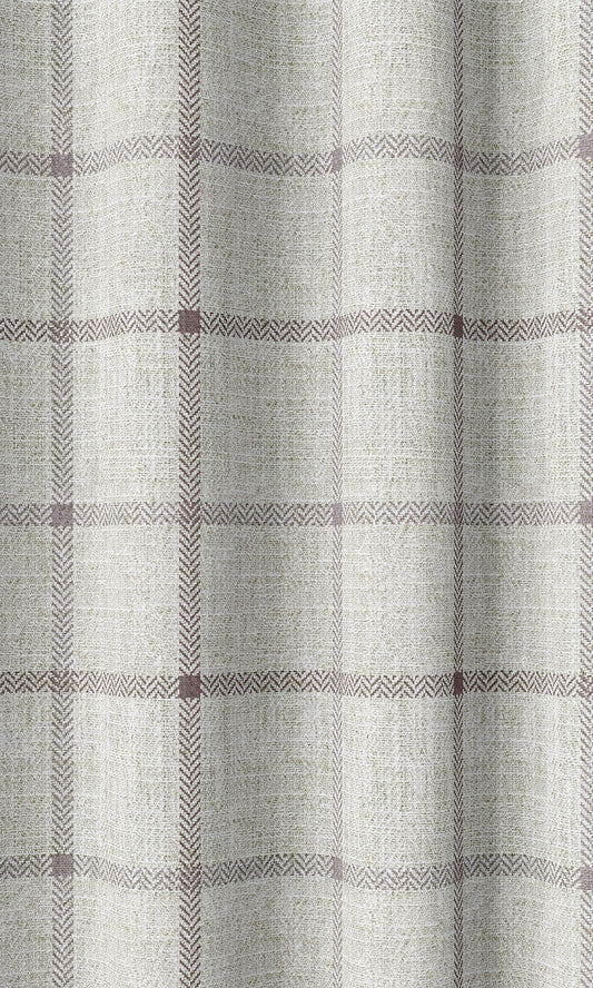 Check Patterned Shades (Oatmeal White)