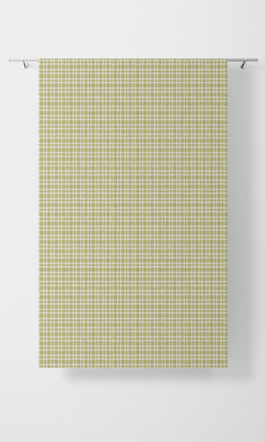Checkered Fabric Material By the Metre (Chartreuse Green/ White)