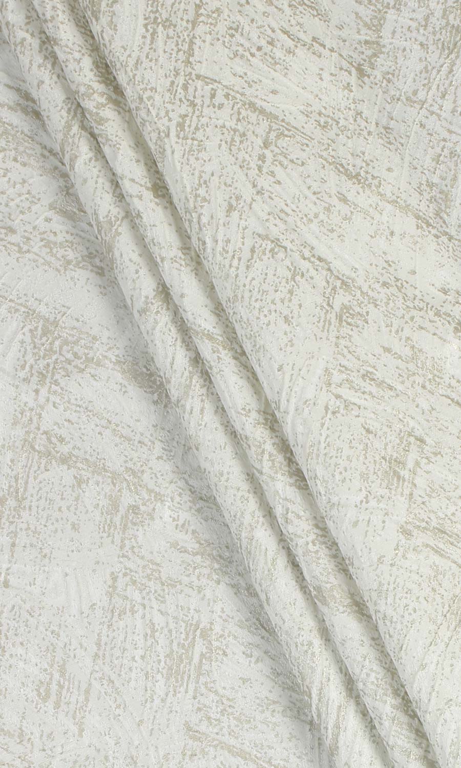 Patterned Poly-Cotton Home Décor Fabric Sample (Pale Beige/ Cream)