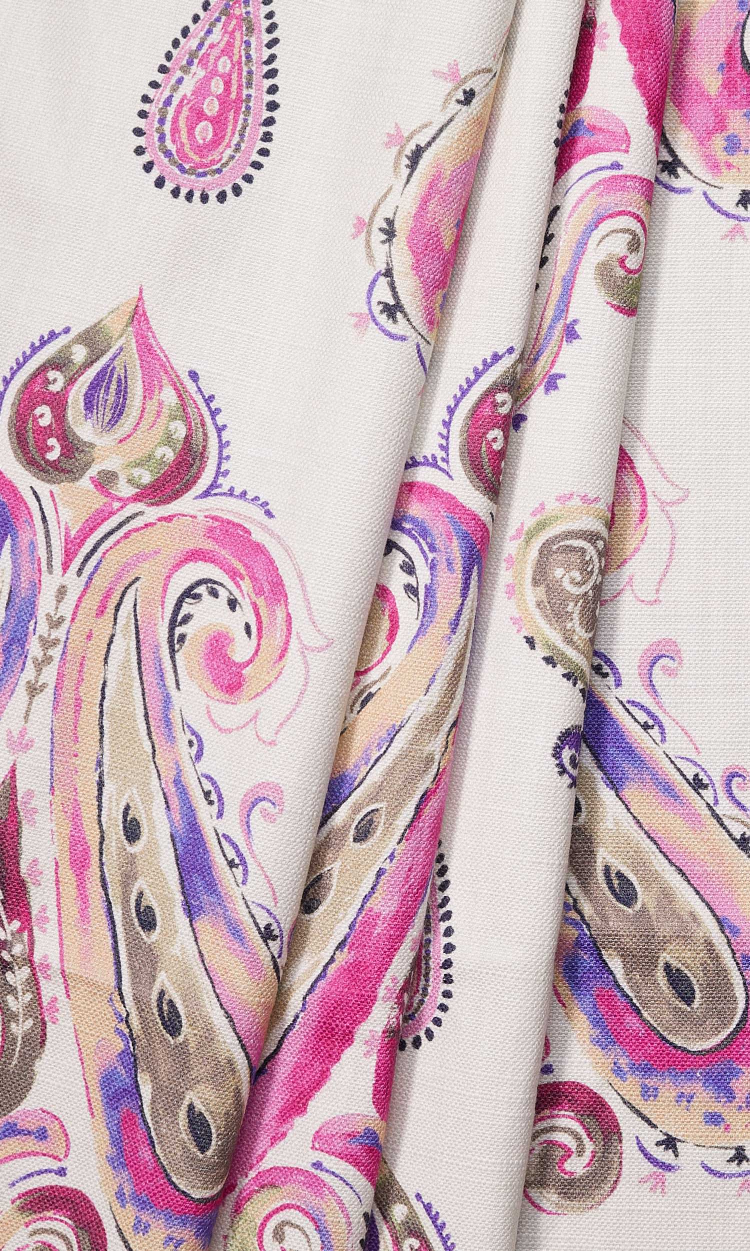 Paisley Print Home Décor Fabric By the Yard (Pink/ Purple)