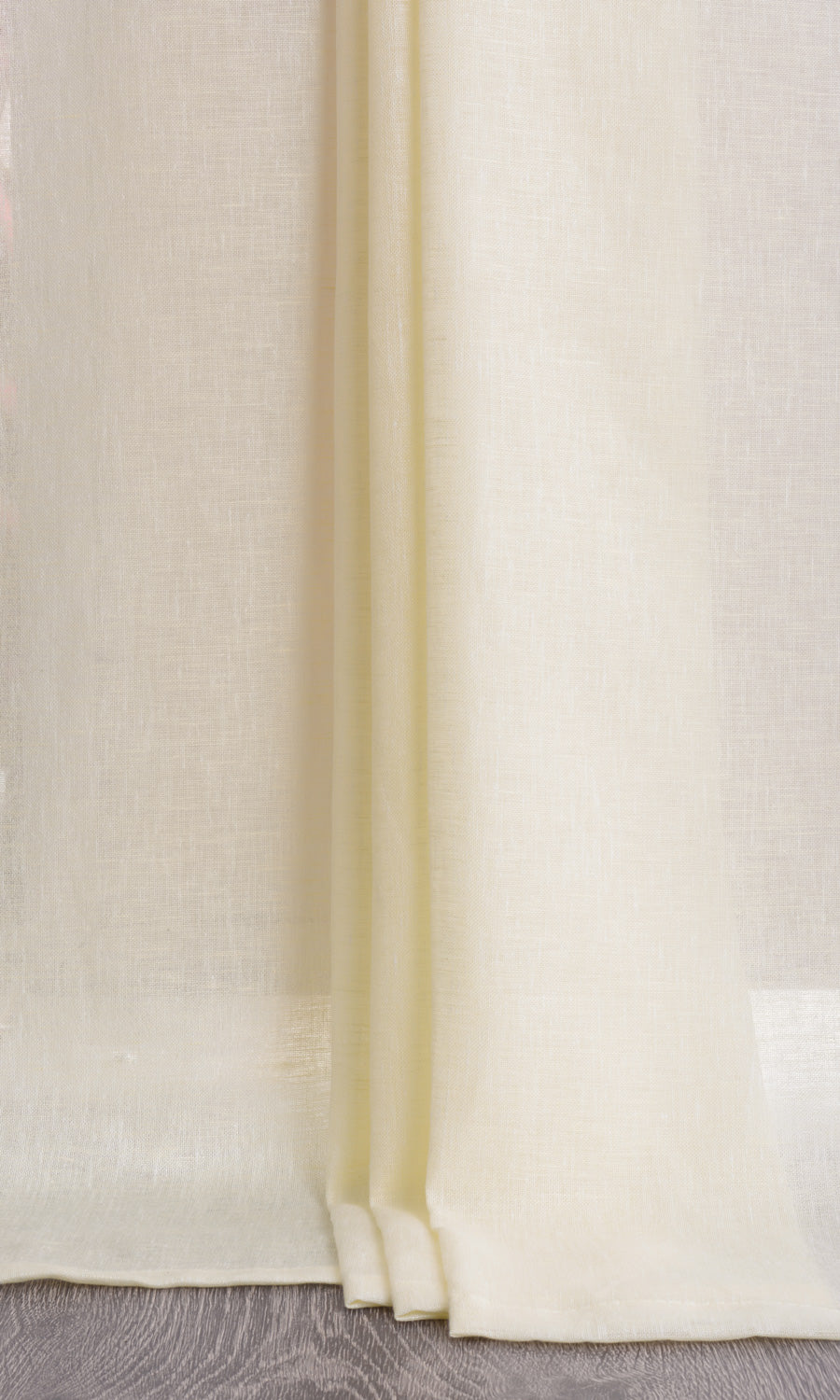 Linen Sheer Home Textile Fabric Material By the Yard (Warm Ivory/ Pale Yellow)