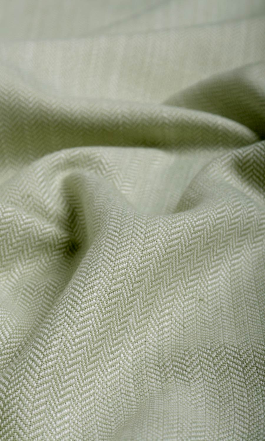 Herringbone Textured Window Treatments Fabric By the Yard (Mint Green)
