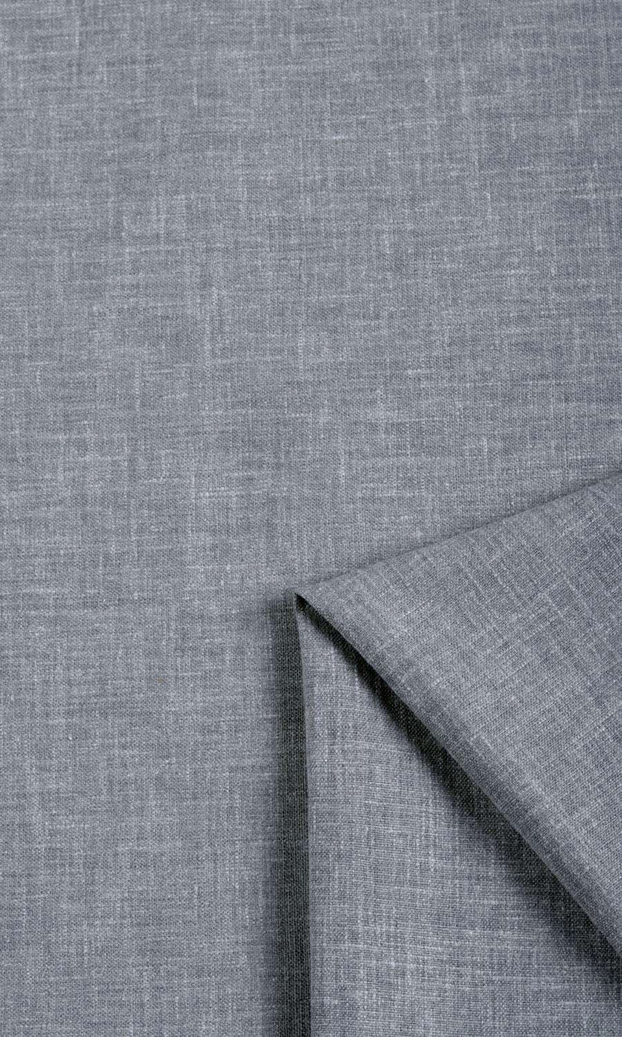Linen Texture Fabric Material By the Yard (Steel Grey)