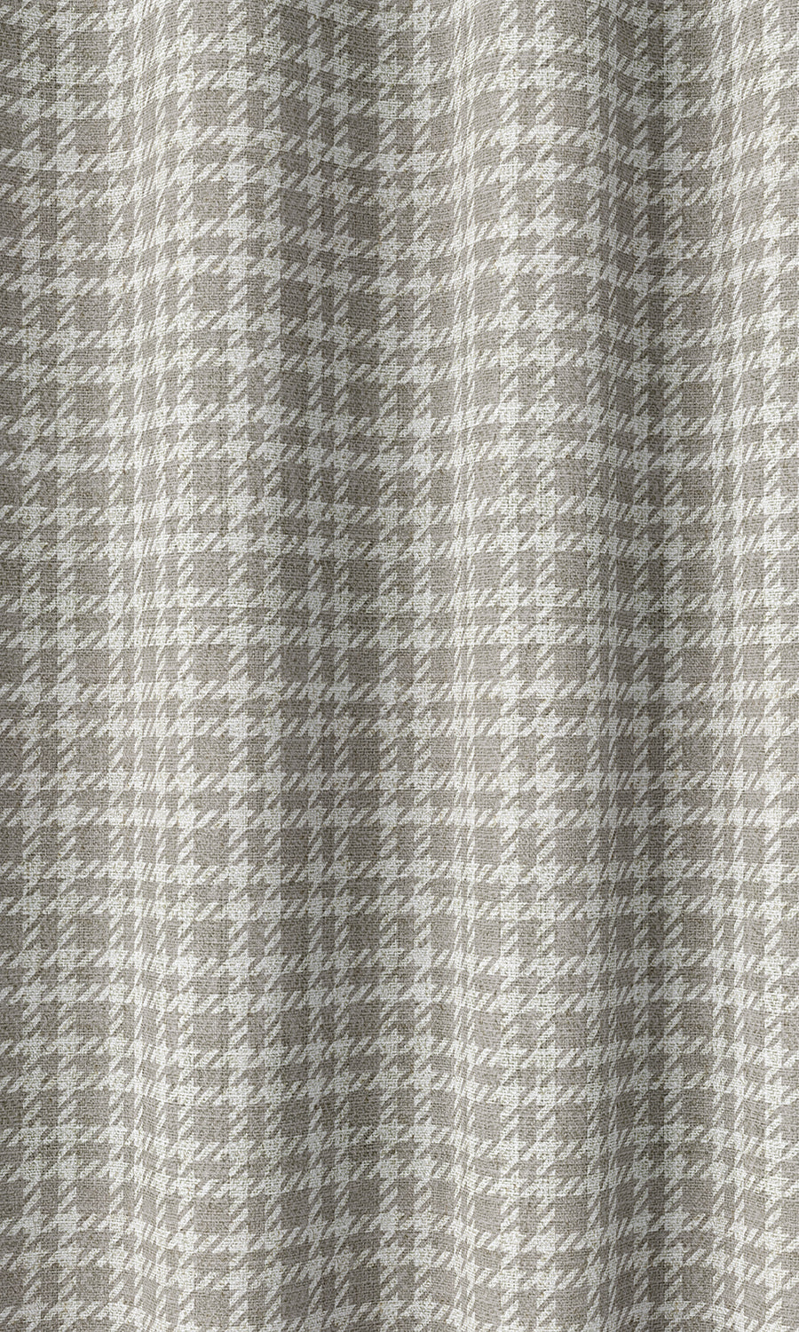 Modern Check Patterned Home Décor Fabric By the Metre (Warm Grey)