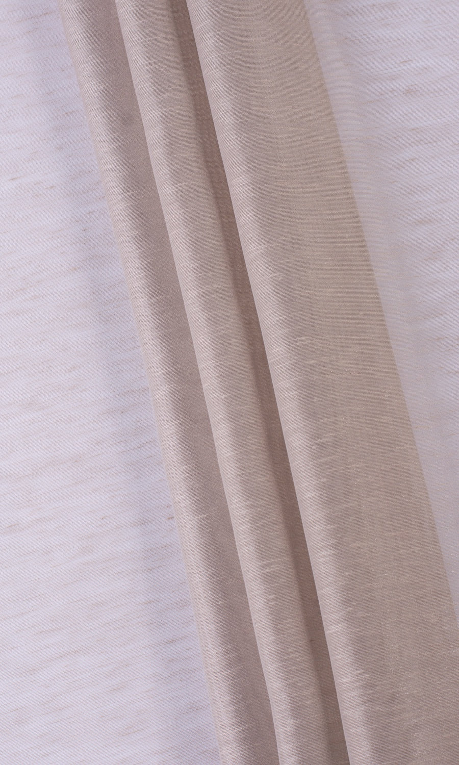Textured Sheer Home Textile Fabric Material Sample (Hazelwood Beige/ Brown)