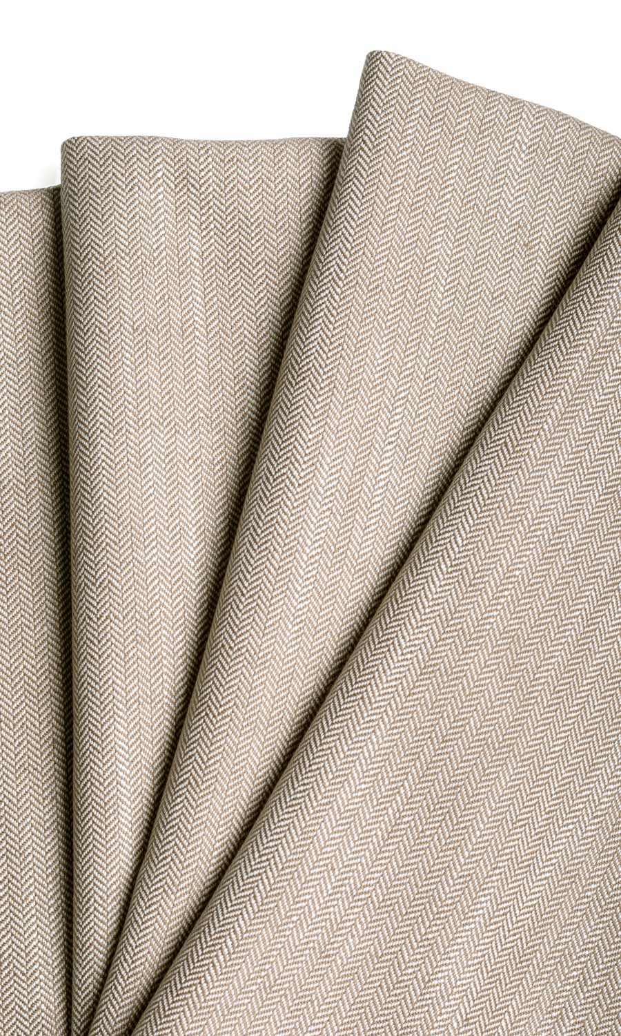 Herringbone Textured Window Treatments Fabric By the Yard (Cedar Brown)
