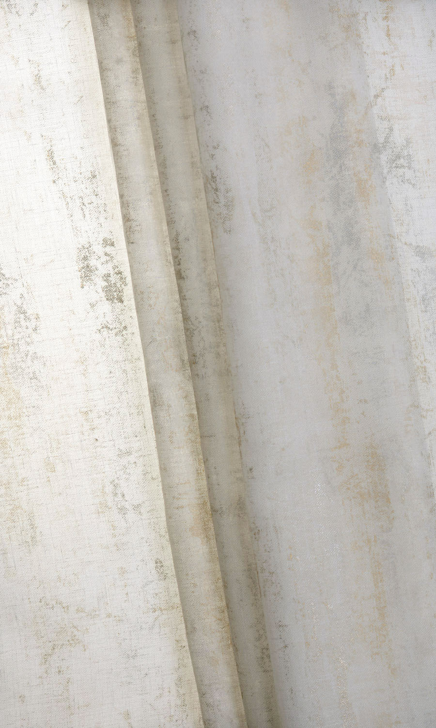 Printed Sheer Fabric By the Yard for Curtains & Drapes (Metallic Golden/ Yellow)