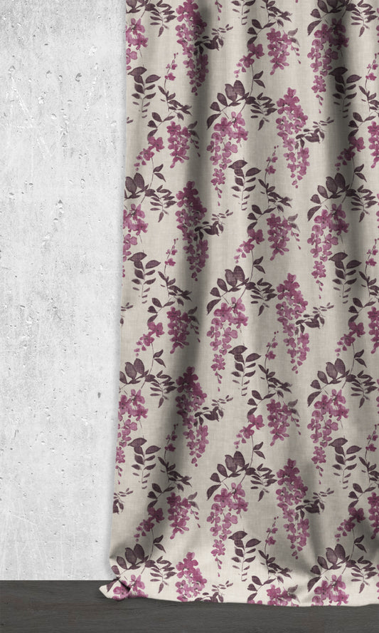 Dimout Floral Shades (Purple/ Grey)