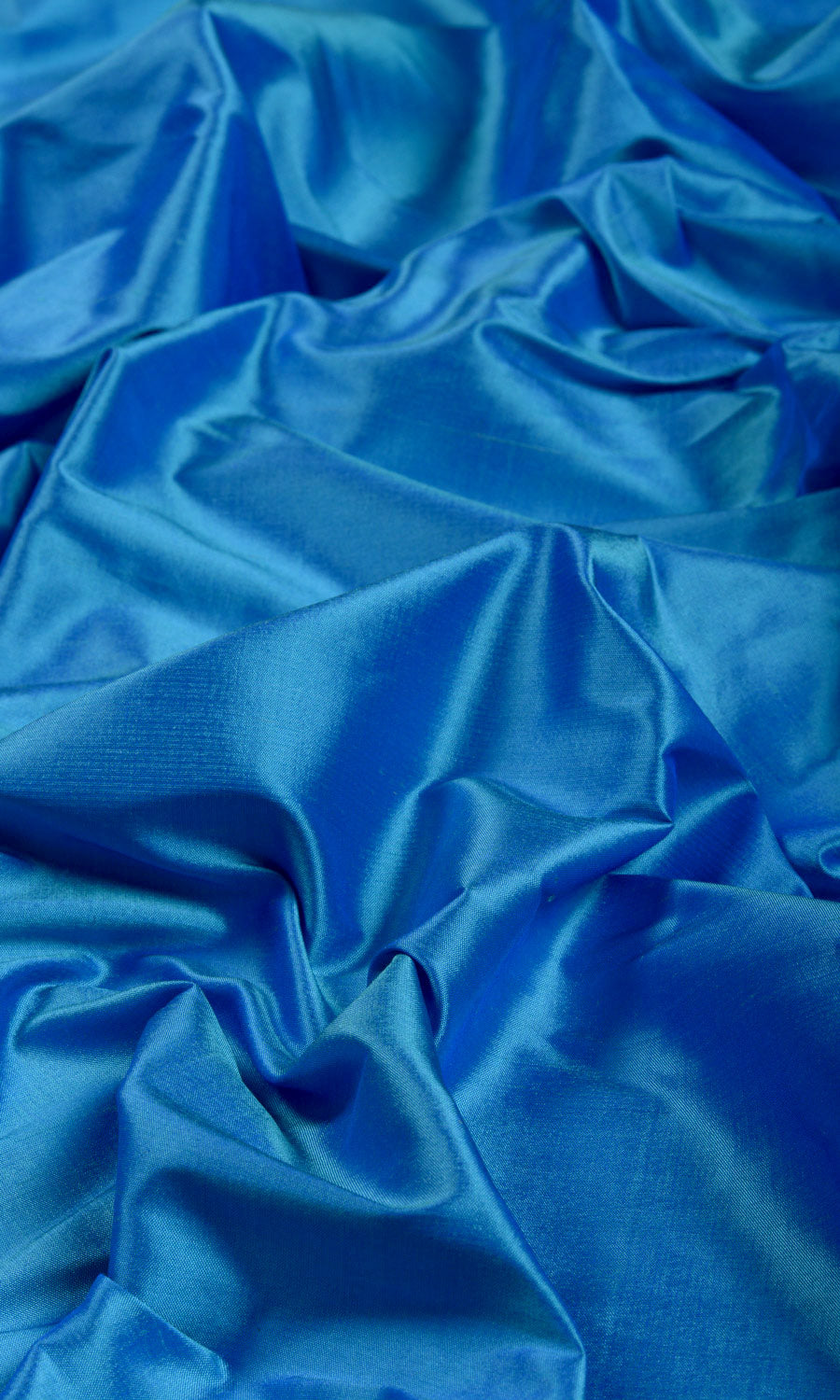 Shantung Silk Window Treatments Fabric Sample (Azure Blue)
