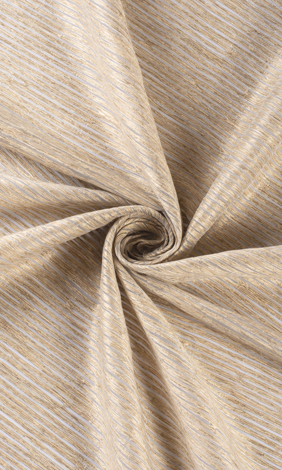 Striped Sheer Fabric Material By the Yard (Peanut Brown)