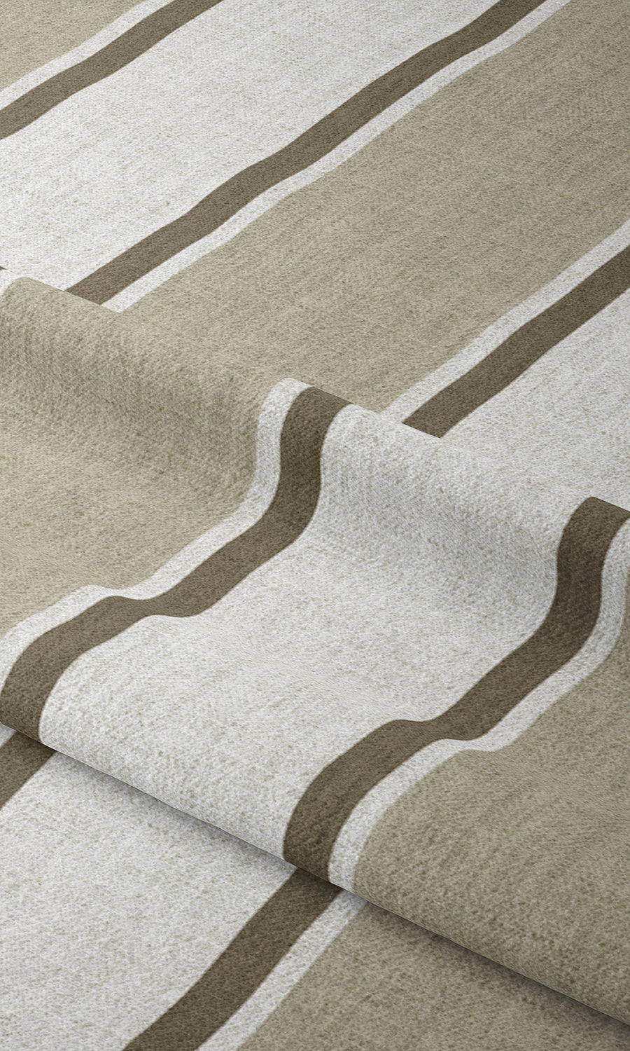 Modern Striped Window Treatments Fabric Sample (Beige/ White)