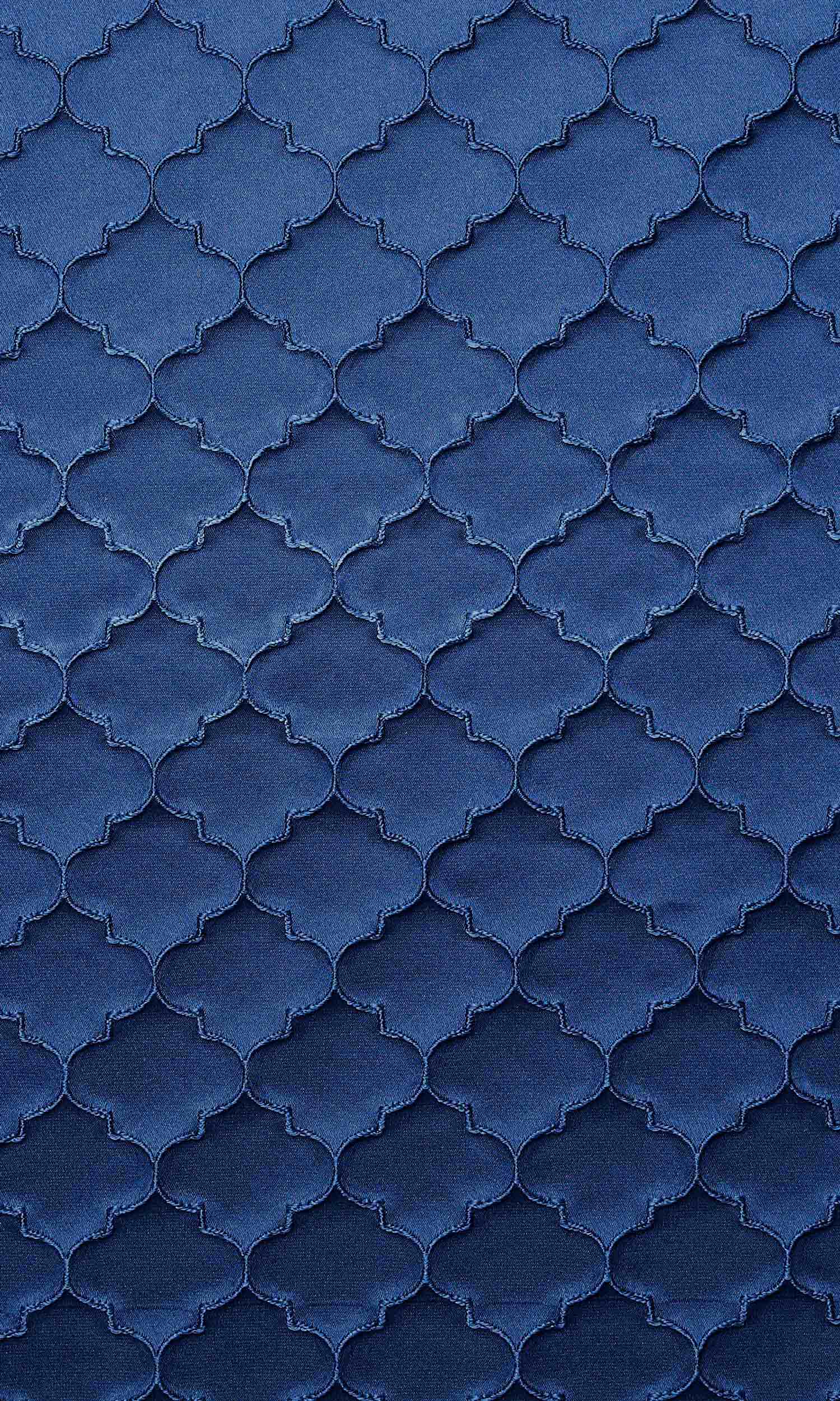 Silk Blend Home Textile Fabric Material By the Yard (Dark Blue)