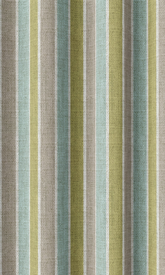 Striped Roman Blinds (Turquoise Blue/ Green)