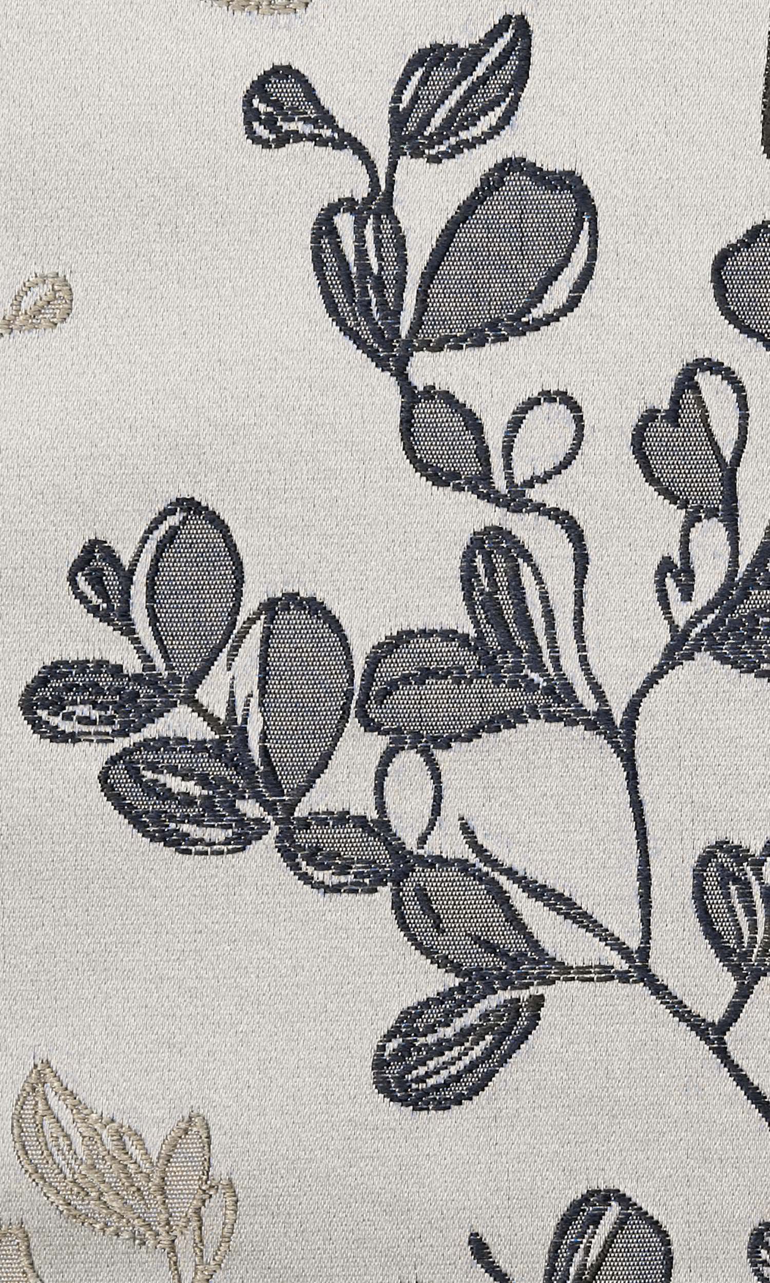 Floral Home Textile Fabric Material By the Yard (White/ Black/ Beige/ Gray)