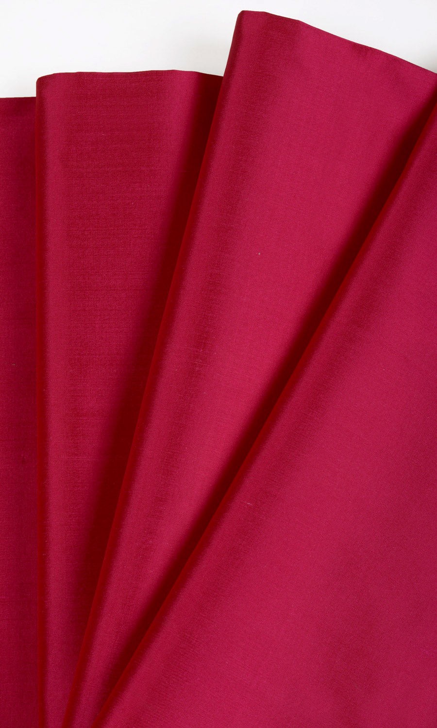 Shantung Silk Fabric Material By the Yard (Ruby Pink)
