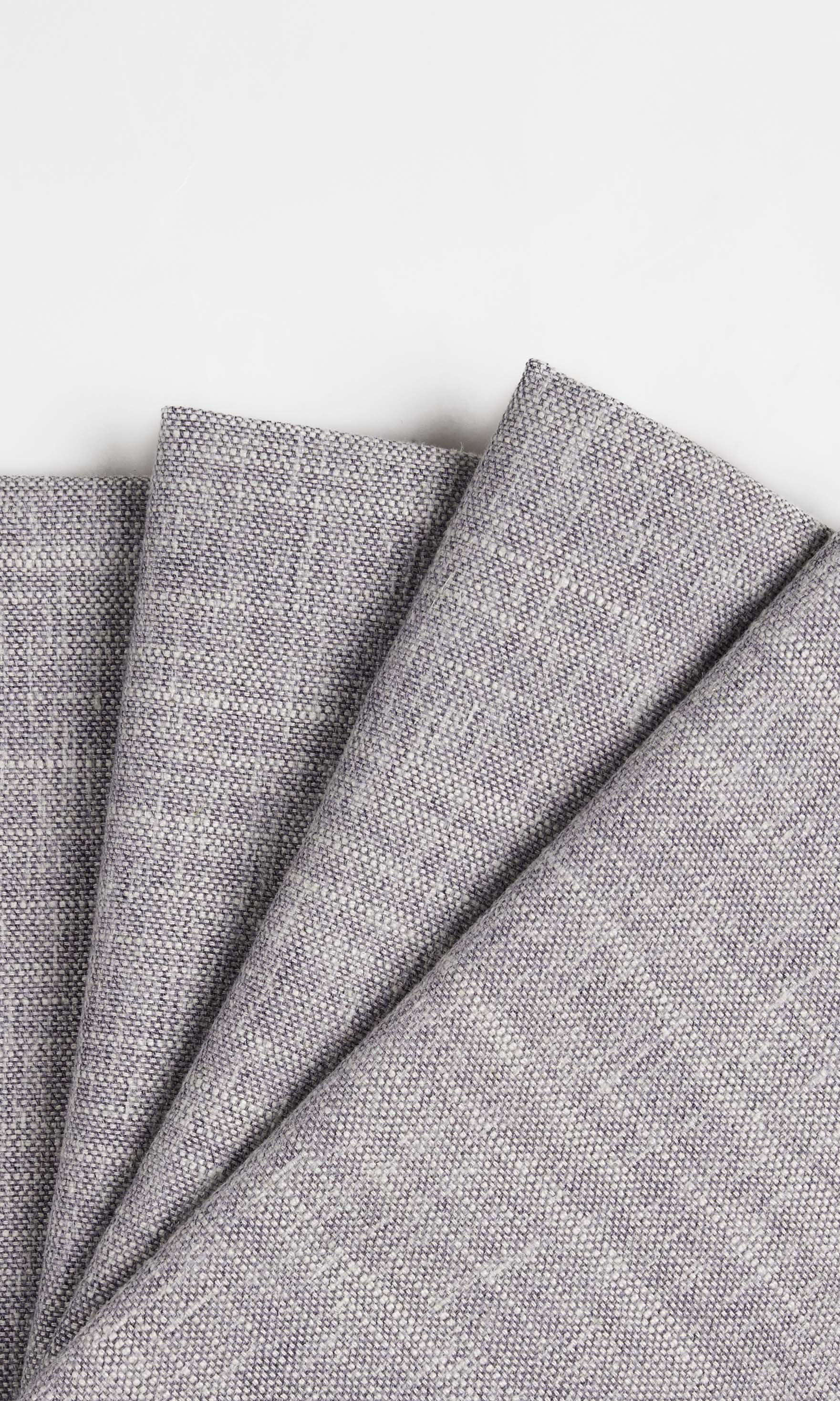 Linen-Cotton Blend  Window Treatments Fabric By the Yard (Grey)