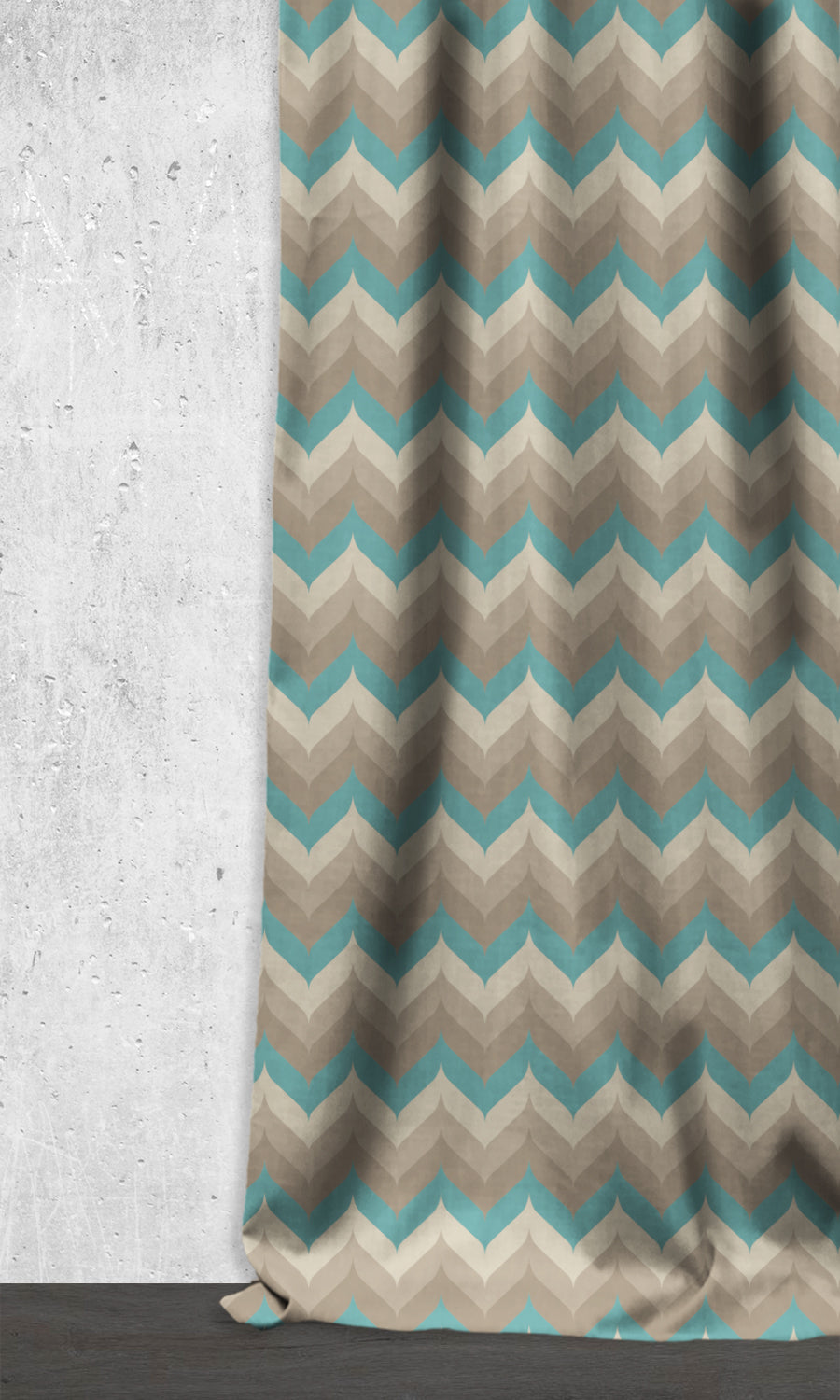 Light Blocking Home Décor Fabric By the Yard (Cream/ Grey/ Blue)