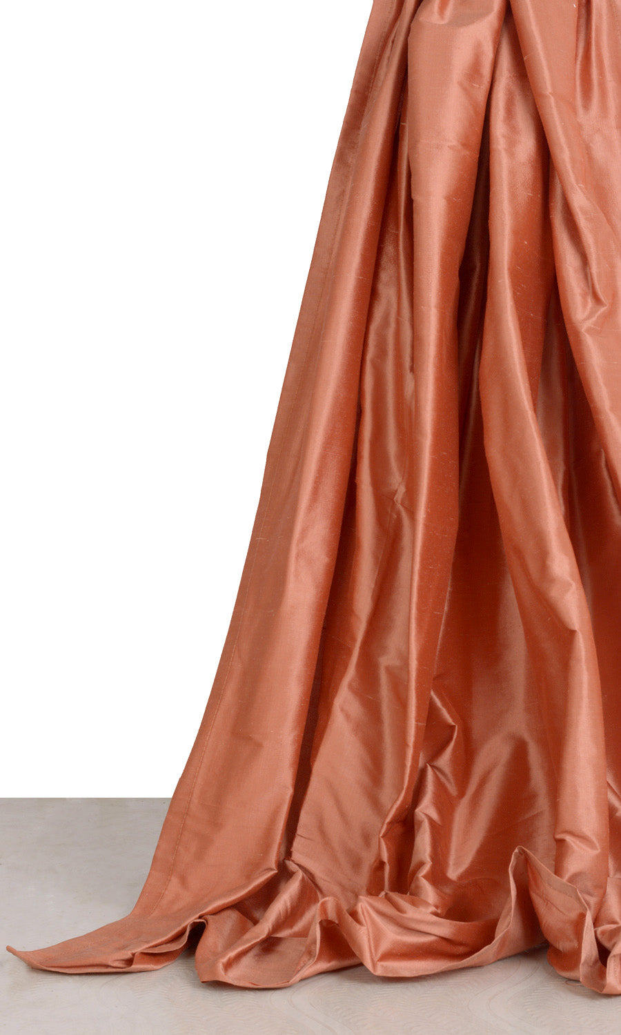 Shantung Silk Window Treatments Fabric By the Yard (Orange)