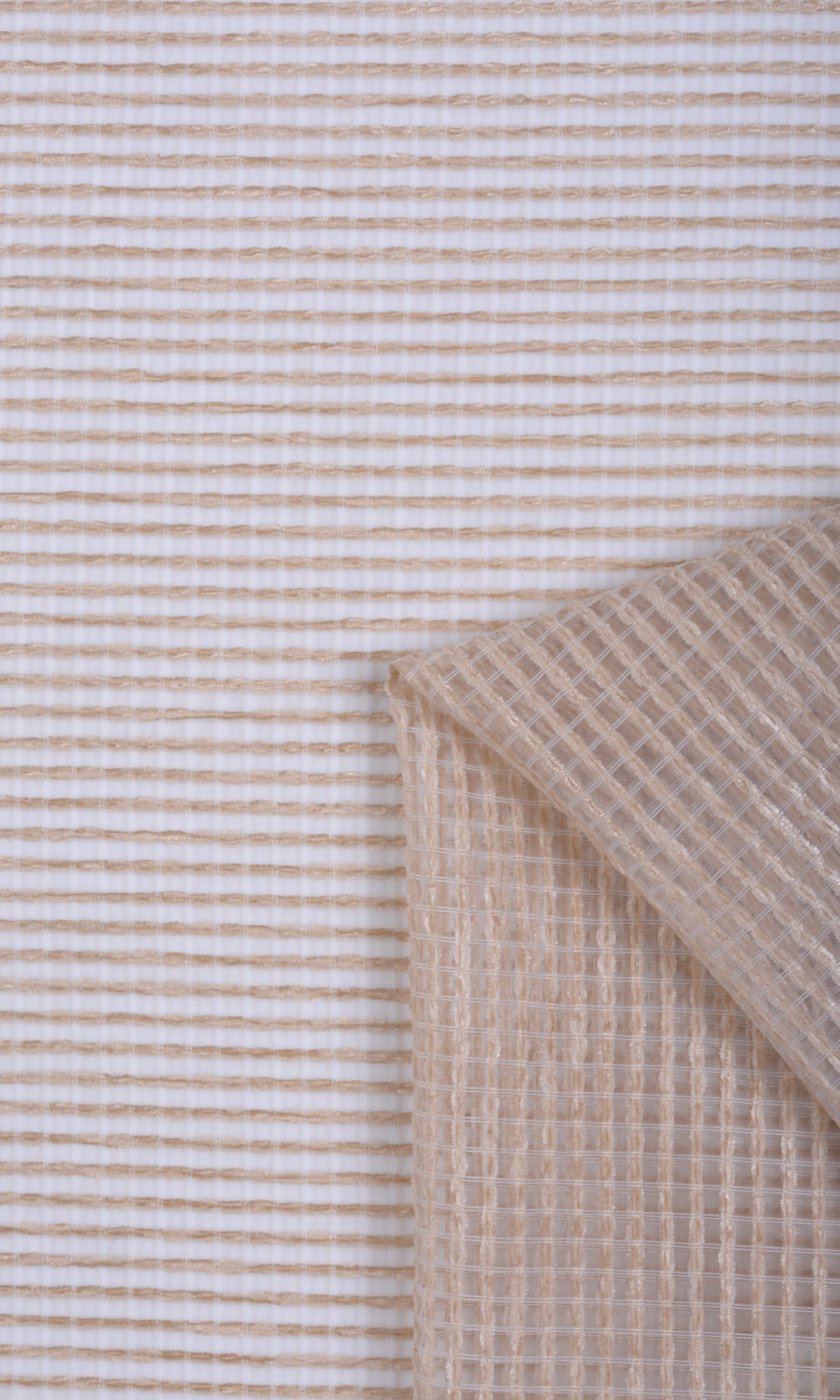 Cotton Rich Sheer Home Textile Fabric Material By the Yard (Champagne Beige)