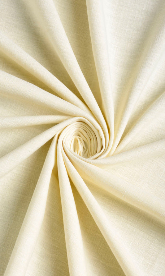 Linen Texture Home Décor Fabric By the Yard (Warm Ivory)