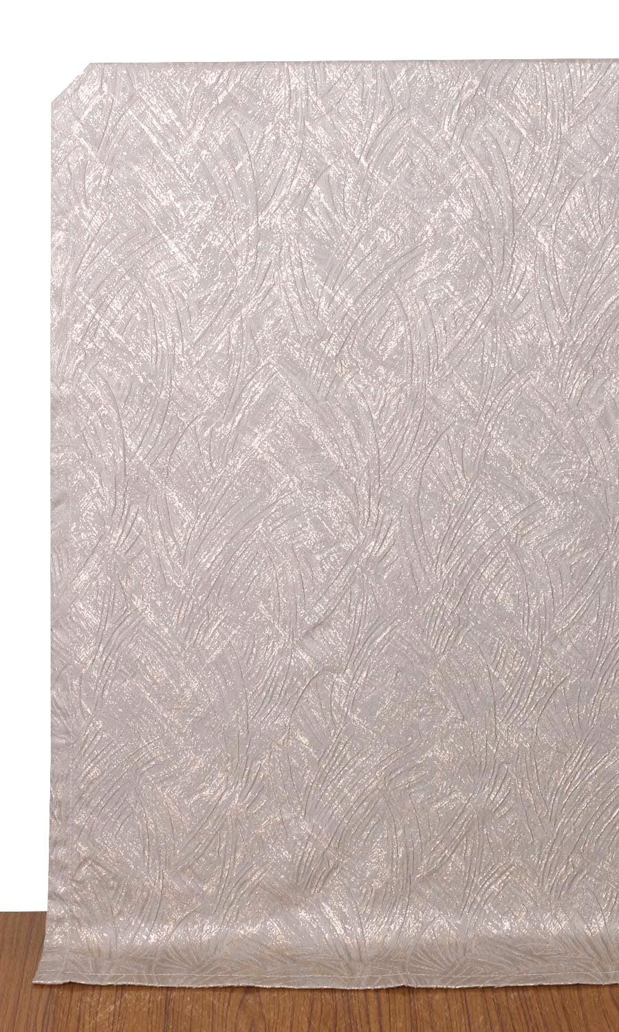 Self-Patterned Poly-Cotton Window Treatments Fabric Sample (Purple-Grey)