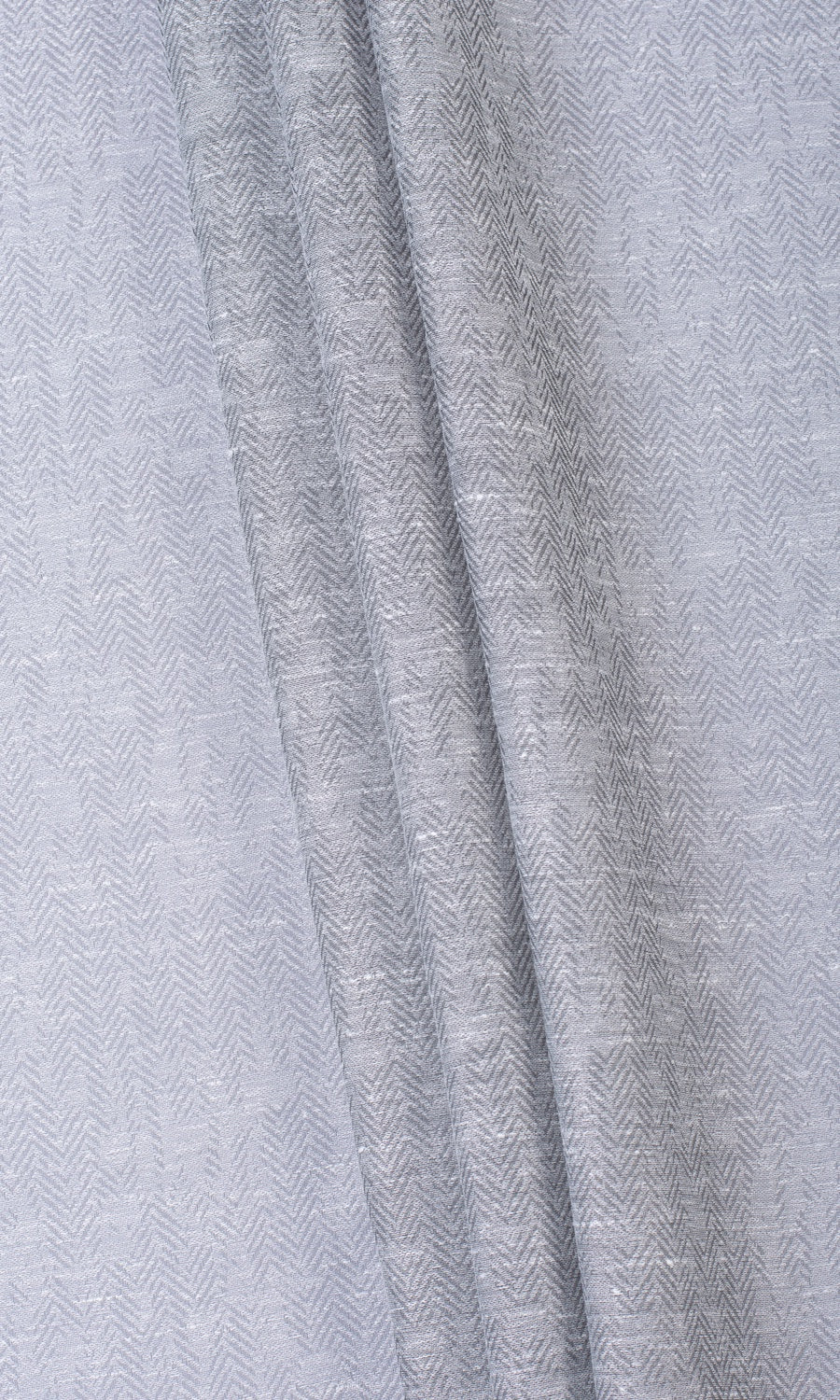 Chevron Textured Sheer Window Treatments Fabric By the Yard (Cool Grey)