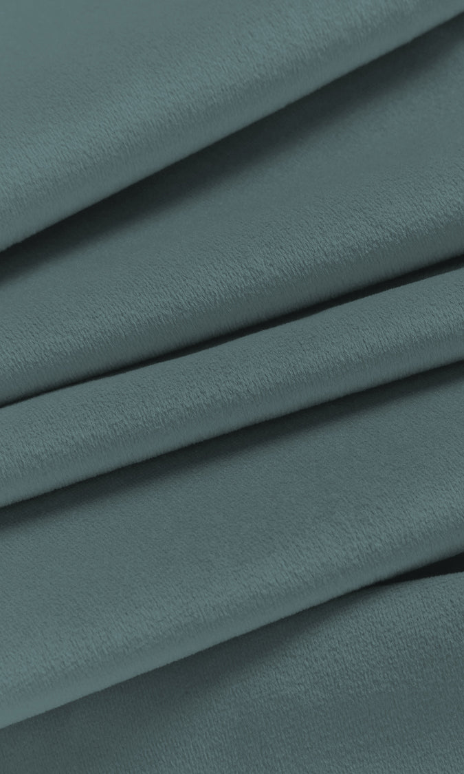 Velvet Home Décor Fabric Sample (Steel Blue)