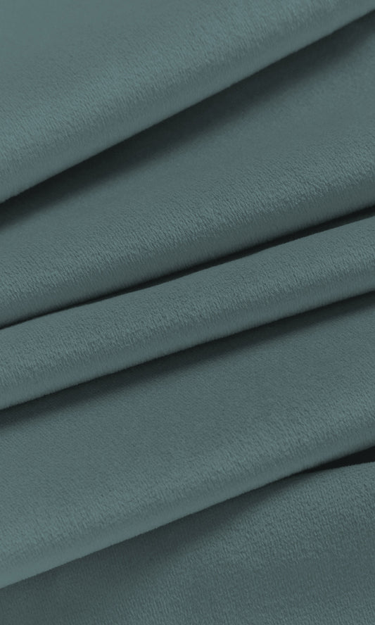Velvet Home Décor Fabric Sample (Steel Blue)