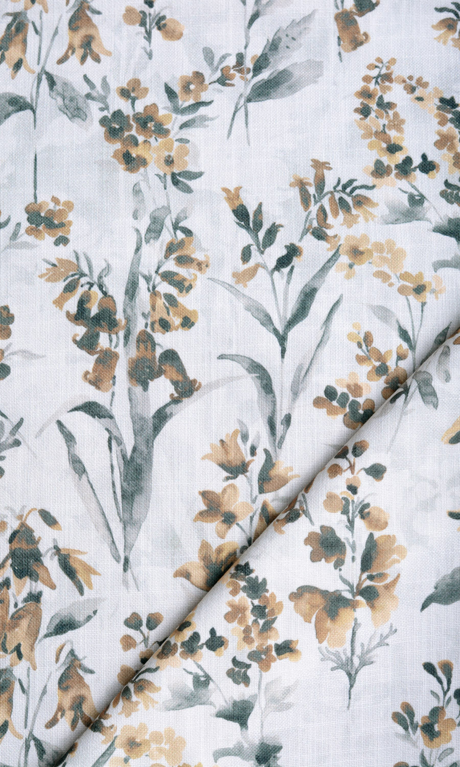 Floral Print Home Textile Fabric Material Sample (Beige/ Brown)