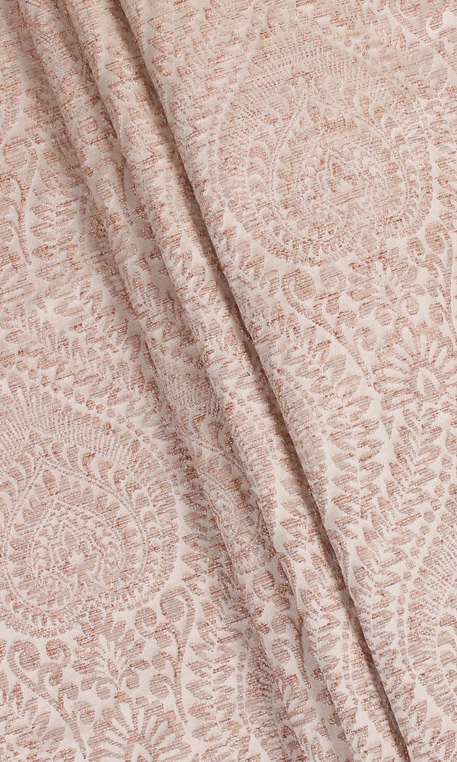 Textured Floral Fabric Material By the Yard (Pale Pink)
