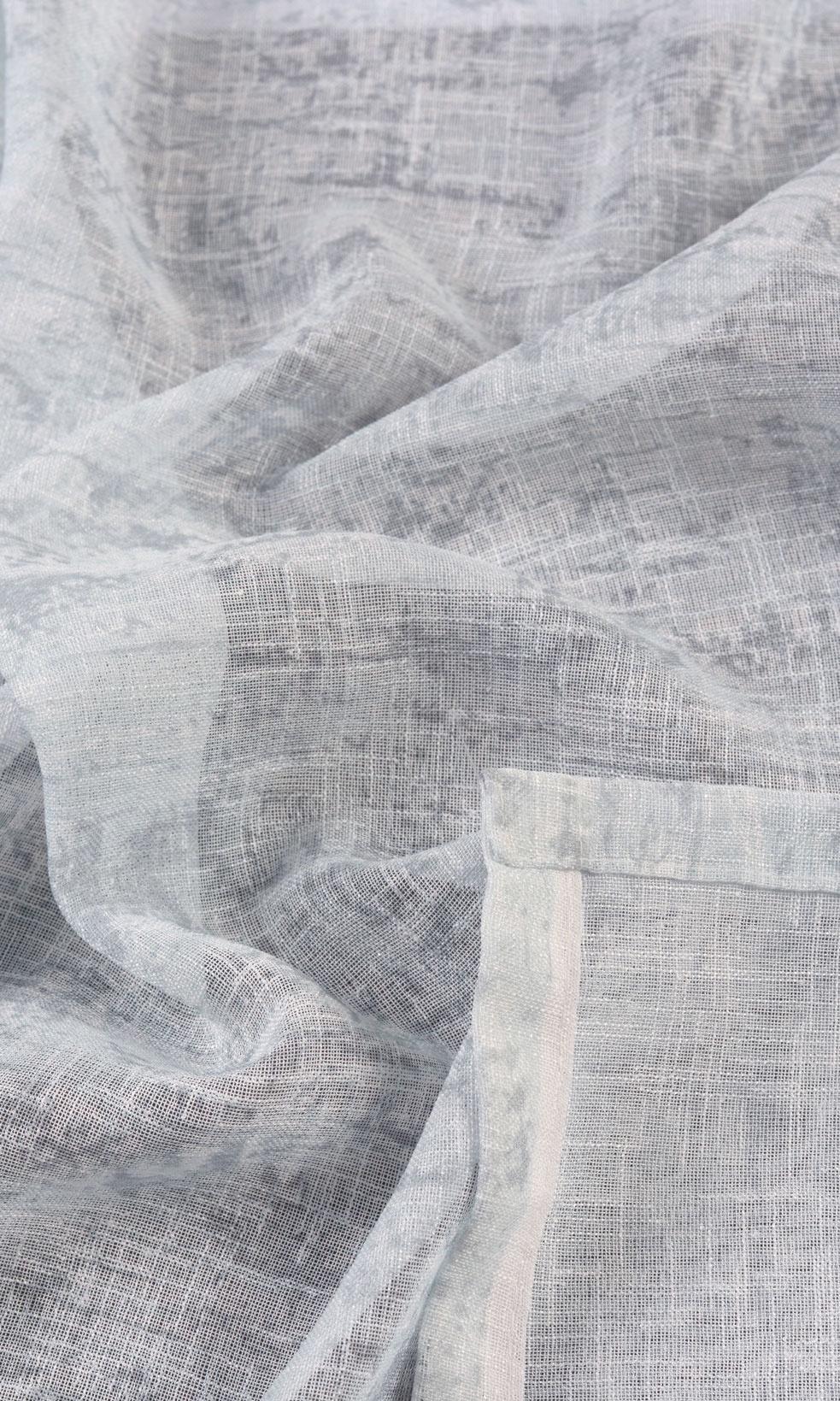Textured Sheer Window Treatments Fabric Sample (Blue)
