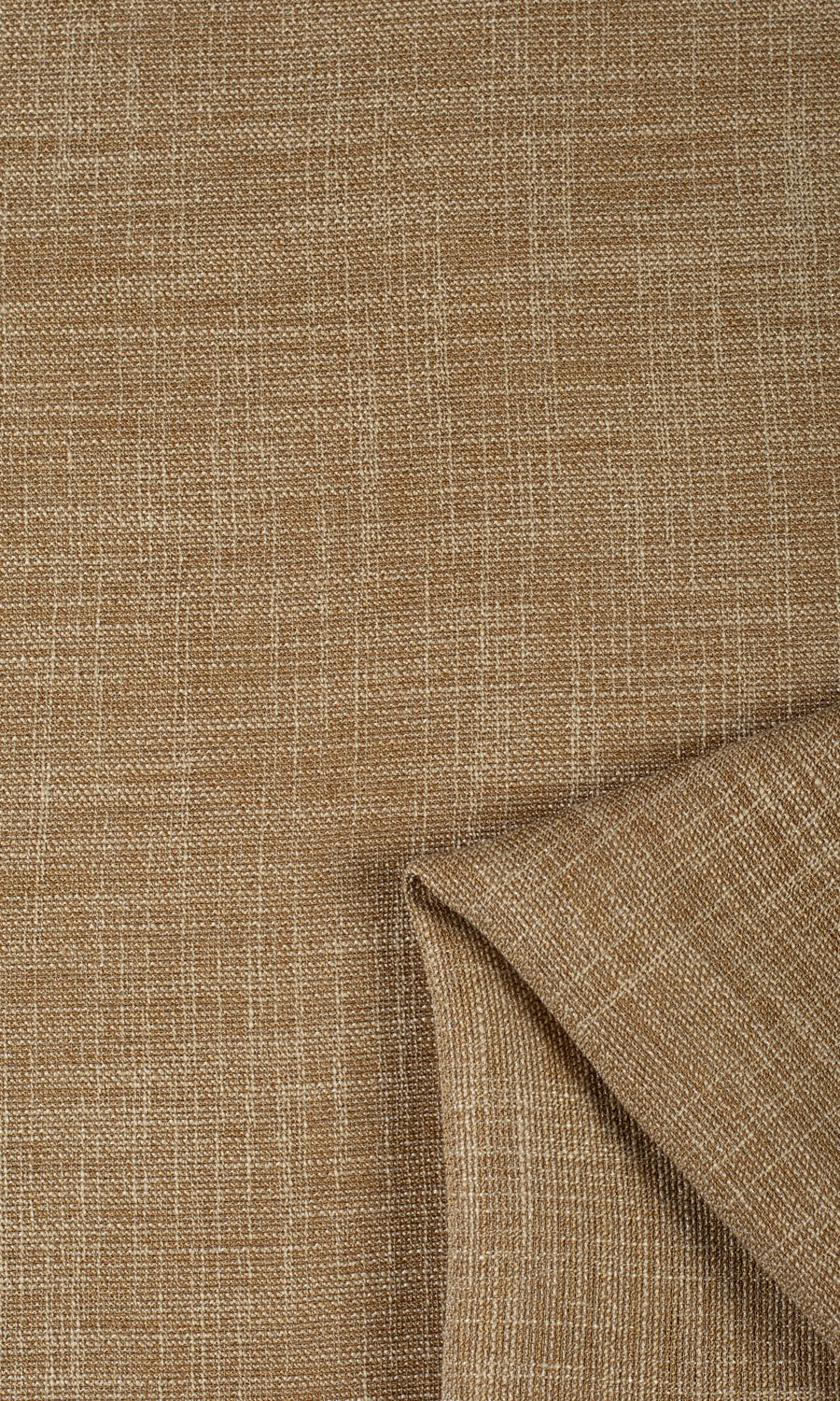 Textured Sheer Fabric Material By the Yard (Peanut Brown)