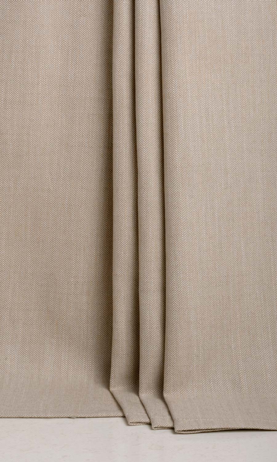 Herringbone Textured Fabric Material By the Yard (Pale Brown)