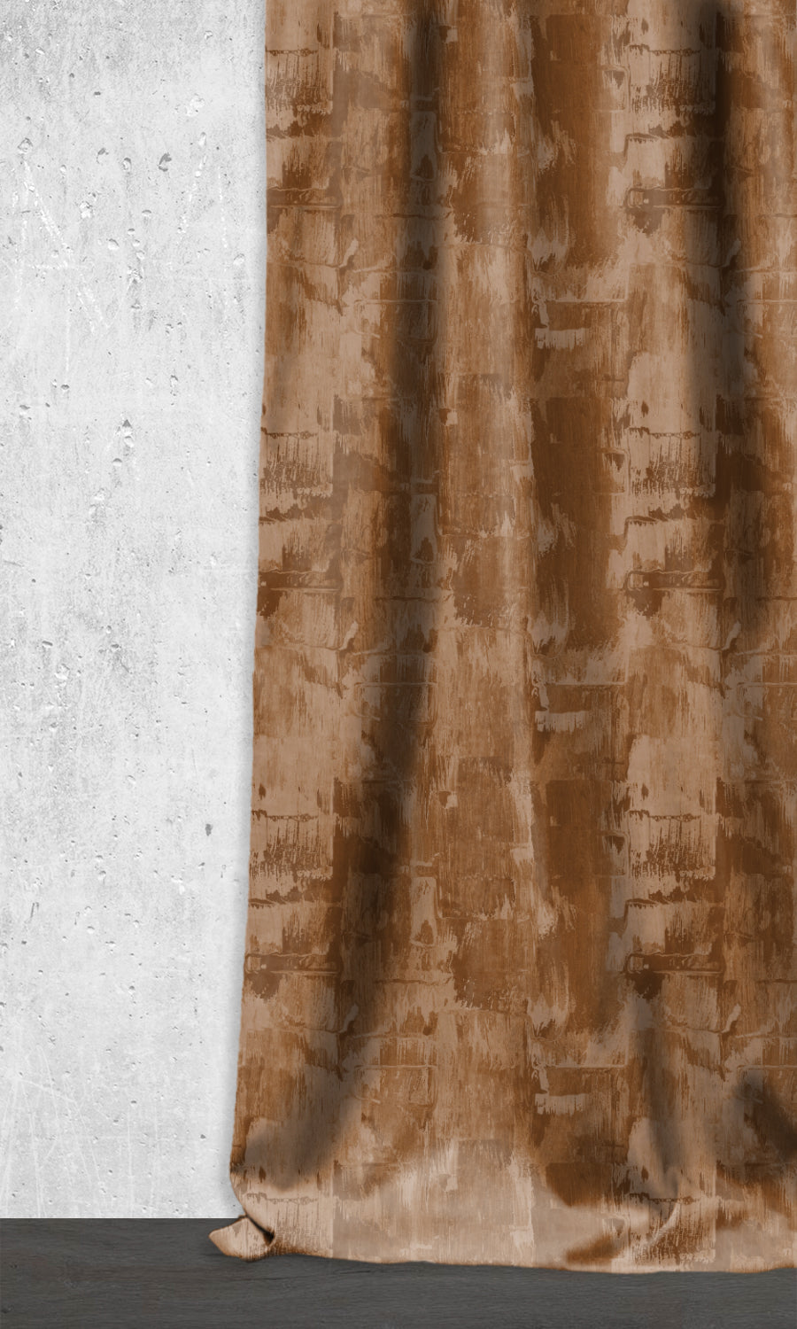 Room Darkening Striped Window Treatments Fabric Sample (Brown)