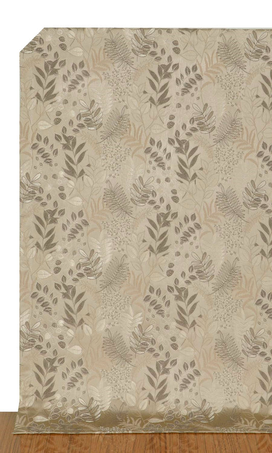 Botanical Home Décor Fabric By the Yard (Mocha Brown)