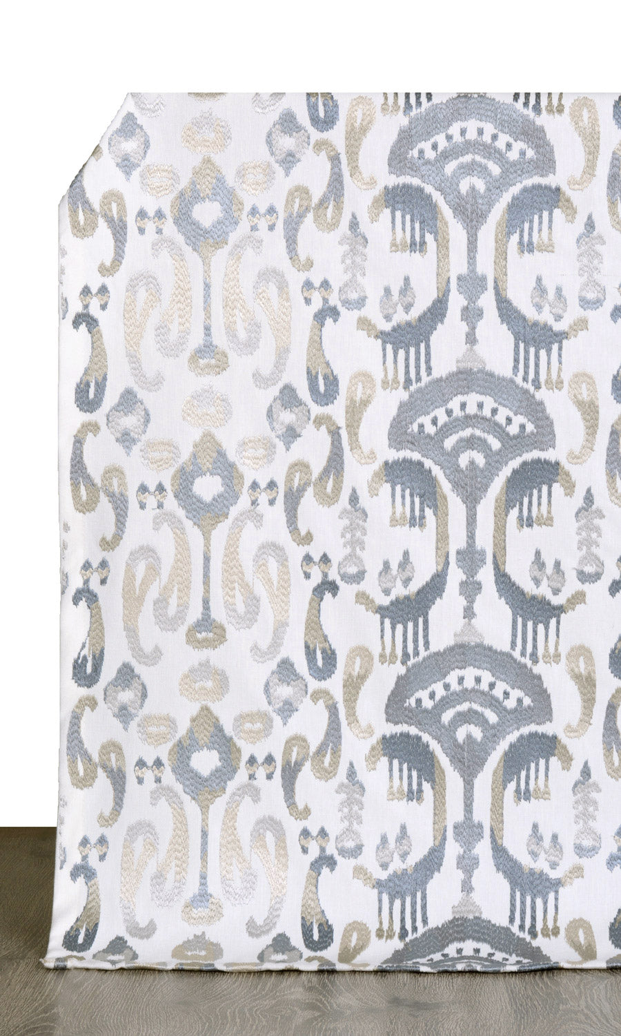 Ikat Print Home Décor Fabric By the Yard (Gray/ Beige/ White)