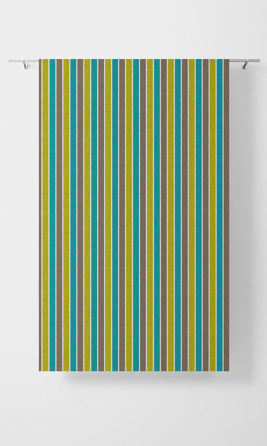 Striped Fabric Material By the Metre (Blue/ Green)