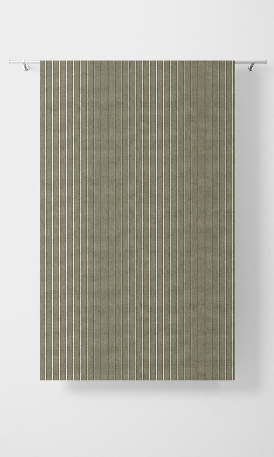 Modern Striped Print Home Textile Fabric Material By the Yard (Olive Green)