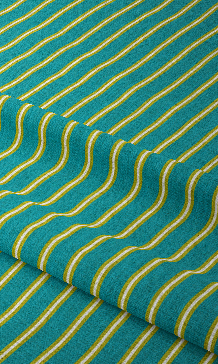 Striped Print Home Textile Fabric Material By the Yard (Blue/ Green)