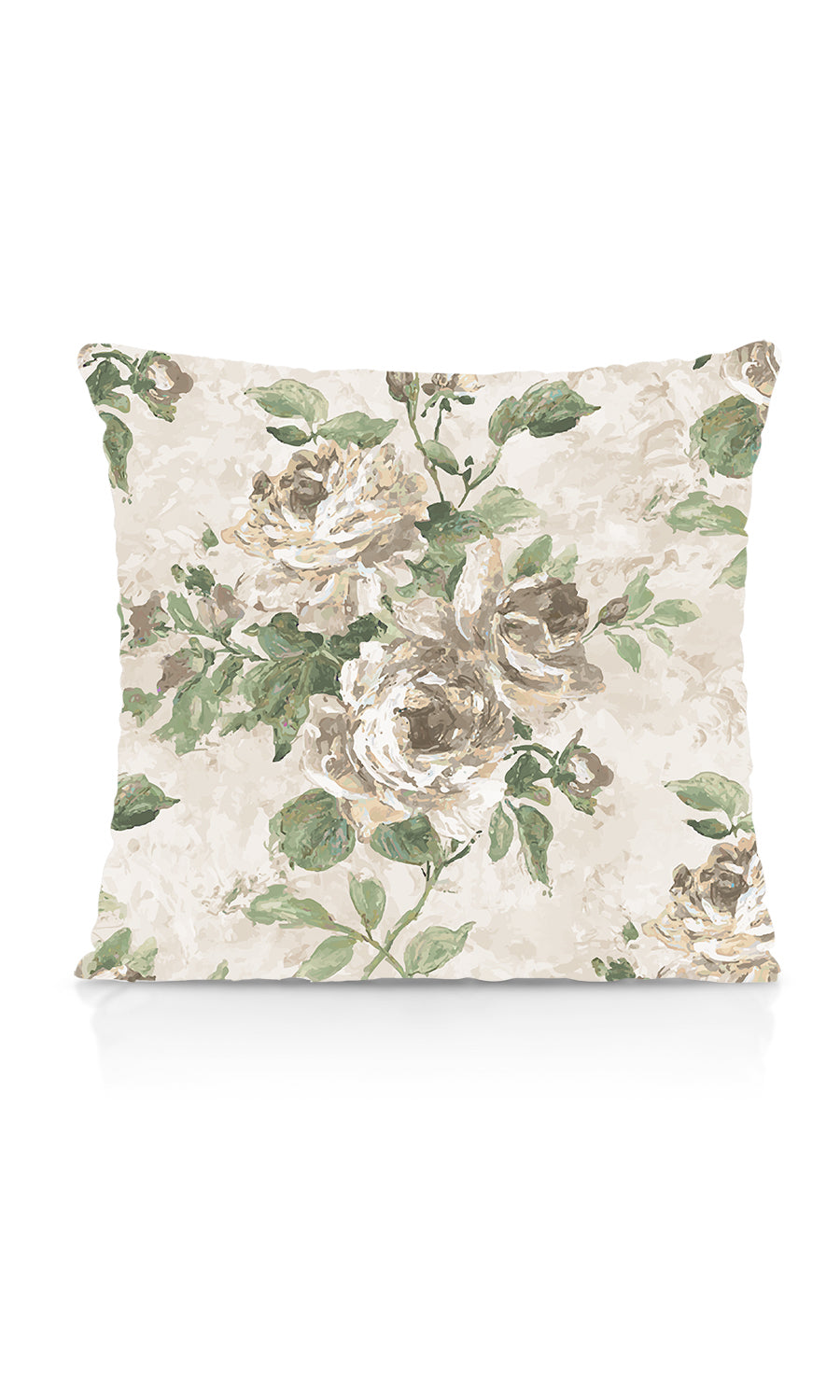 Dimout Floral Fabric Material By the Yard (Green/ Grey)