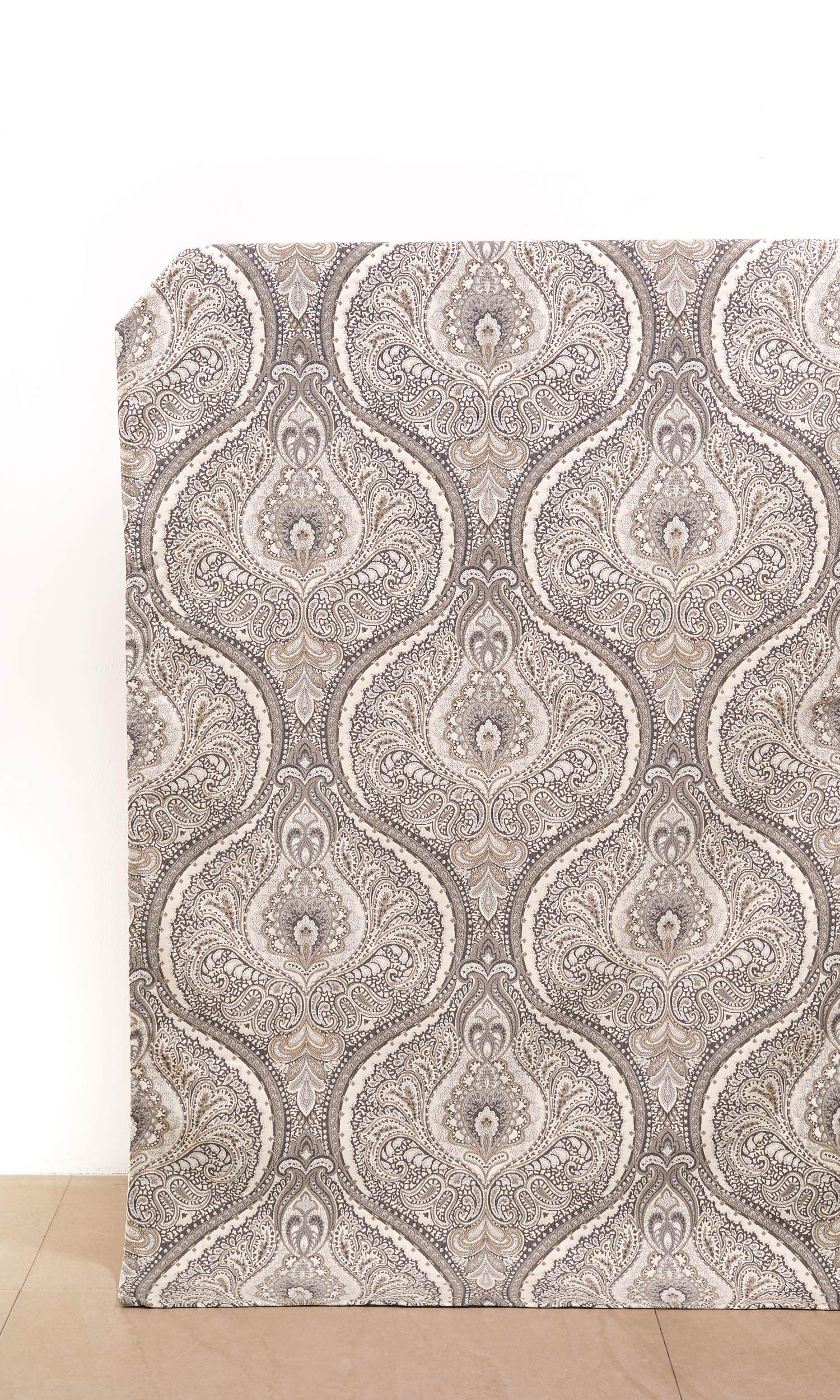 Damask Home Décor Fabric By the Yard (Gray/ Beige/ Charcoal)