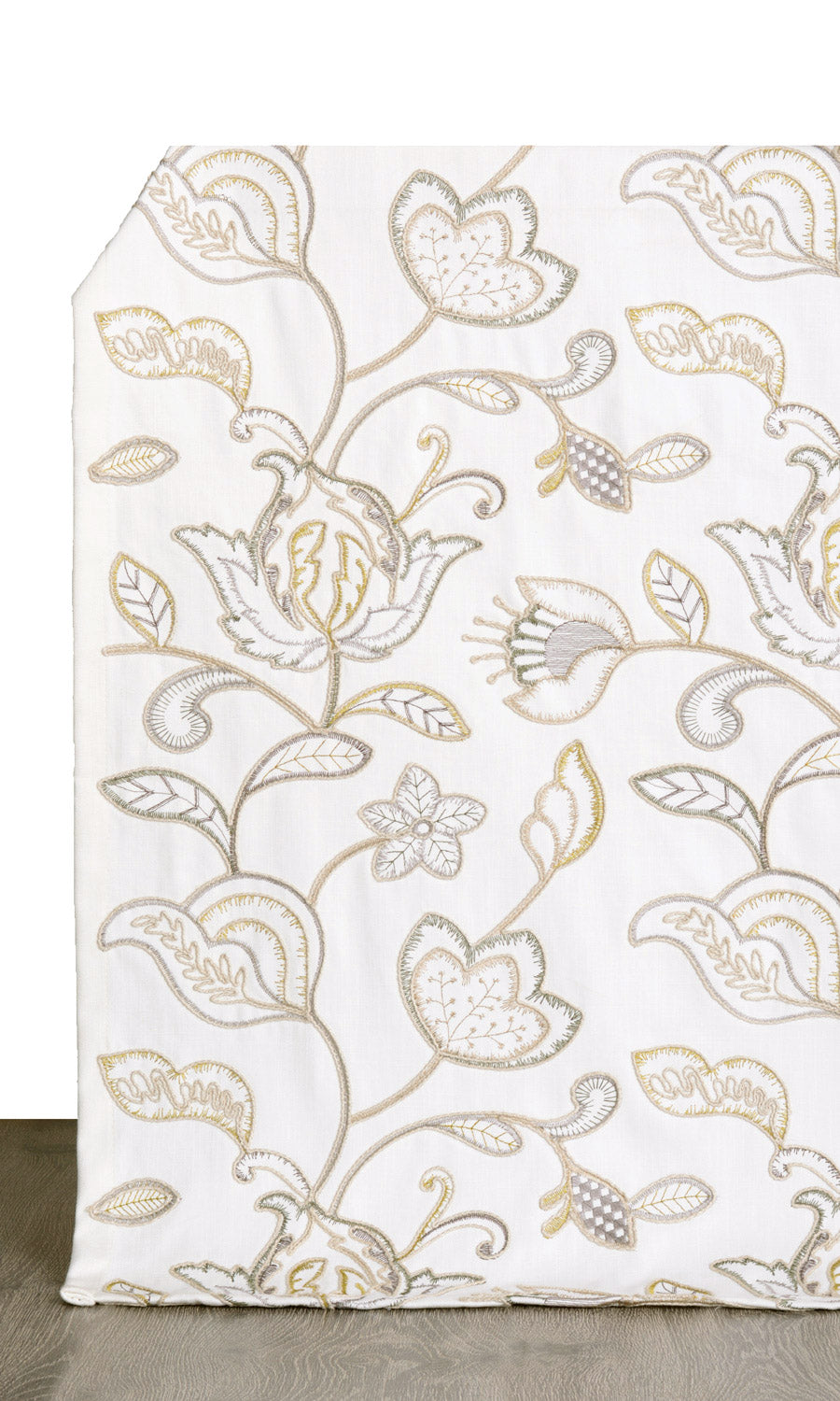 Embroidered Home Textile Fabric Material By the Yard (Beige/ Gray/ Green/ White)
