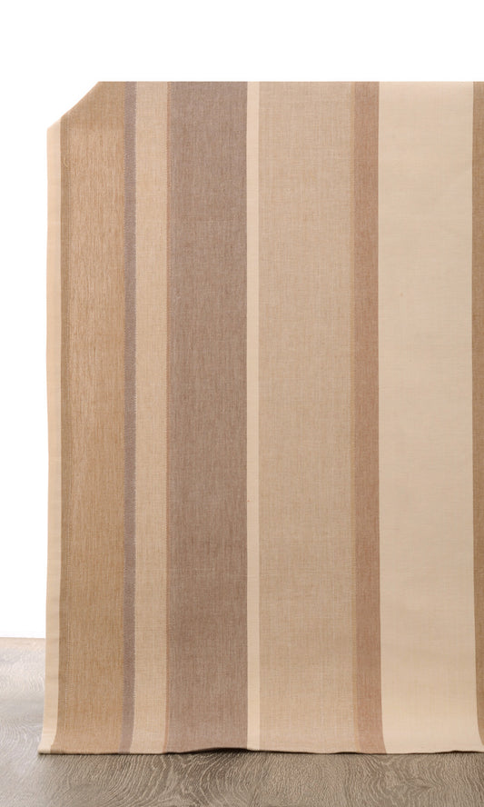 Cotton Home Décor Fabric By the Yard (Beige/ Brown)