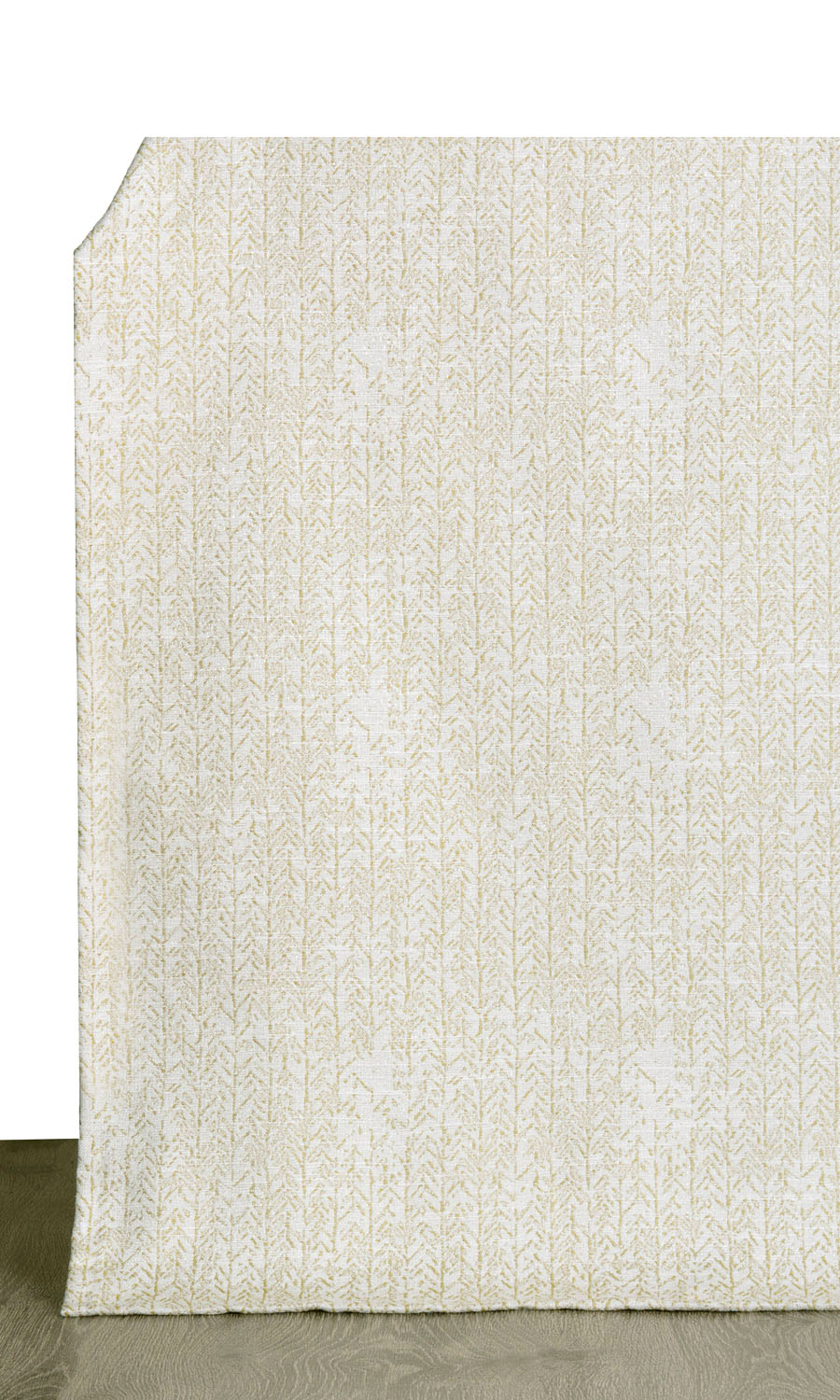 Herringbone Poly-Cotton Window Treatments Fabric Sample (Pale Green)