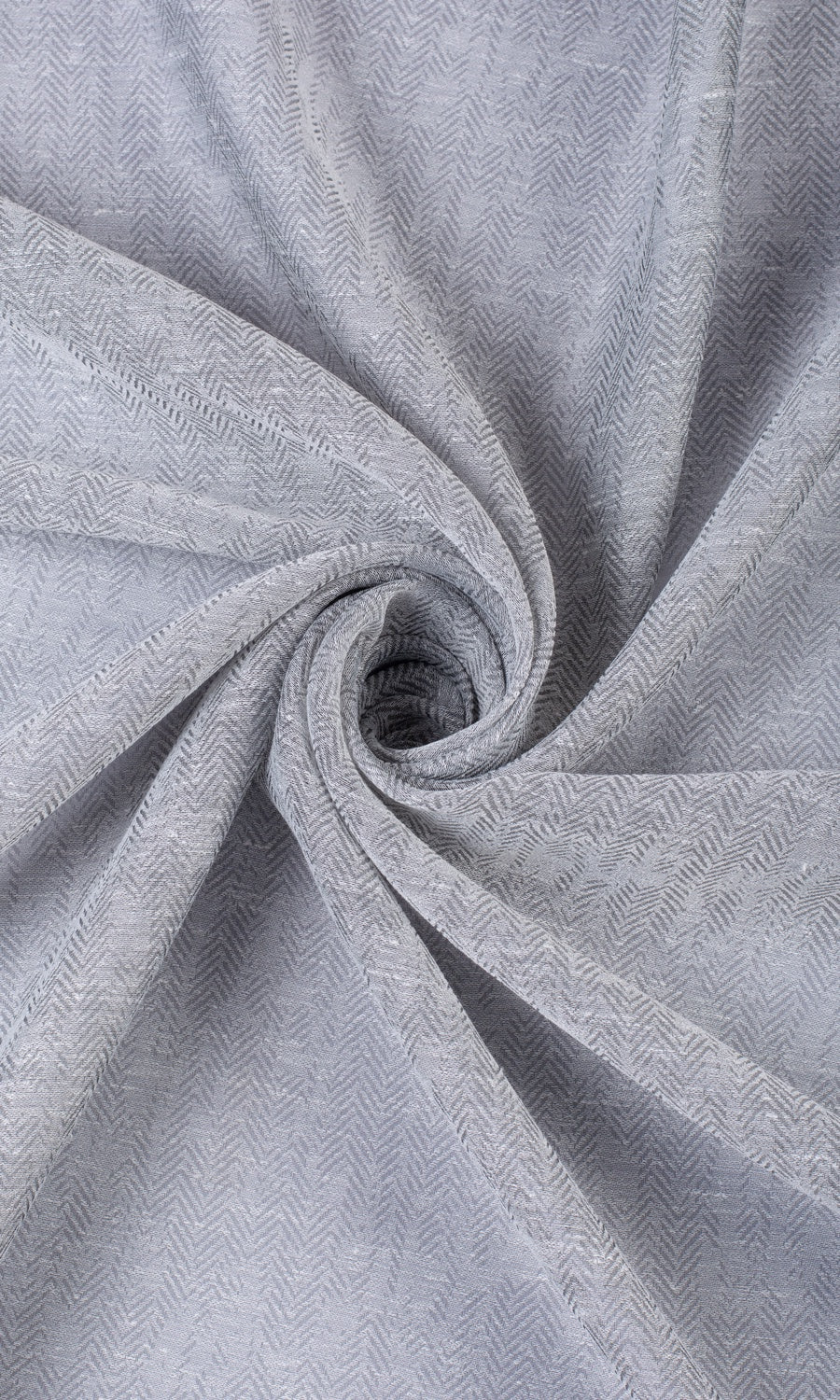 Chevron Textured Sheer Fabric Material By the Yard (Cool Grey)
