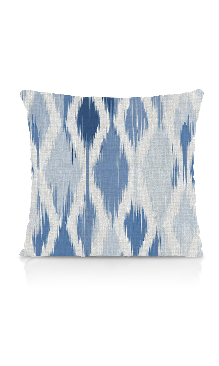 Ikat-Style Home Textile Fabric Material By the Metre (Eggshell White/ Blue)